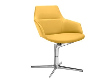 ASTON - Swivel office chair with armrests with 4-Spoke base by Arper