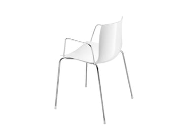 CATIFA 46 - Stackable chair with armrests by Arper