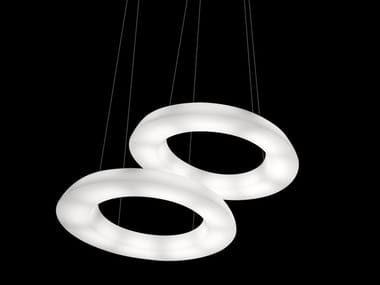 CIRCULAR POL J - LED dimmable polyethylene pendant lamp by Martinelli Luce