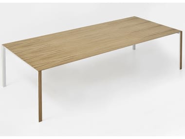 THIN-K WOOD - Extending rectangular wooden table by Kristalia