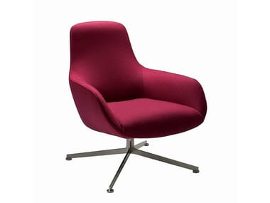 KENT 895 - Bergere swivel armchair with 4-spoke base by Zanotta