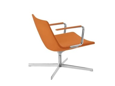 CATIFA 60 - Easy chair with 4-spoke base with armrests by Arper