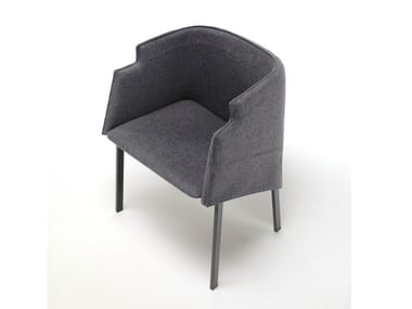 MANDARIN GRACE - Upholstered fabric chair with armrests by Living Divani