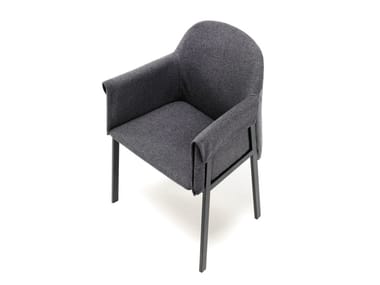 ETON GRACE - Fabric chair with armrests by Living Divani