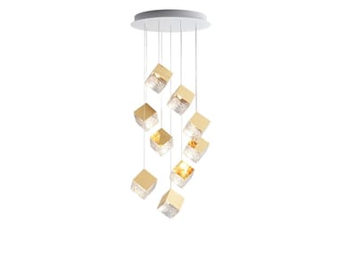 PYRITE 9 - LED crystal pendant lamp by bomma