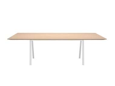 RADIAL CONFERENCE ME9024 - Rectangular oak meeting table by Andreu World