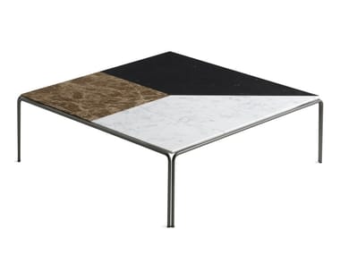 RAGTIME - Low square marble coffee table by Casamania & Horm