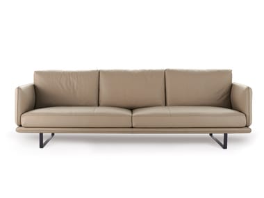 RAIL - Upholstered leather sofa by Arketipo