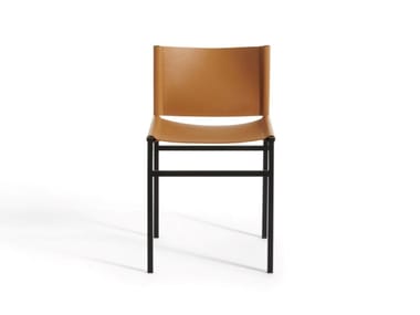 REA OUTDOOR - Tanned leather garden chair by DE PADOVA