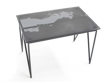 AEROZEPPELIN - Rectangular crystal and steel coffee table by Moroso