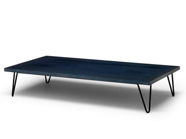 OVERDYED - Rectangular steel and wood coffee table by Moroso