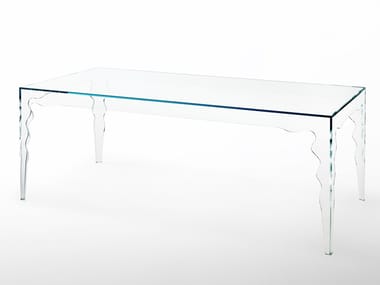 JABOT - Rectangular crystal table by Glas Italia