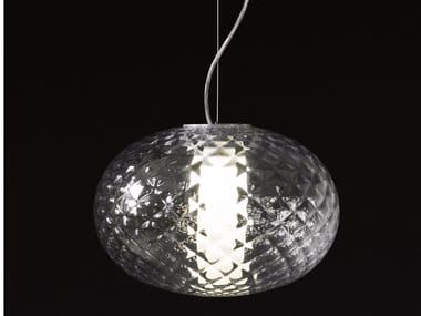 RECUERDO - 484 - LED glass and aluminium pendant lamp by Oluce