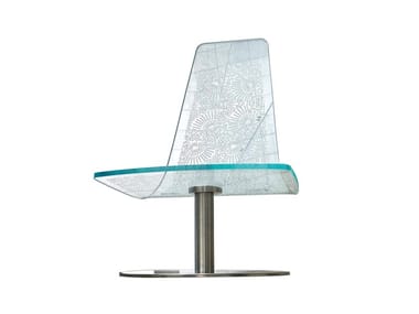 REGLAX - Swivel glass chair by Reflex