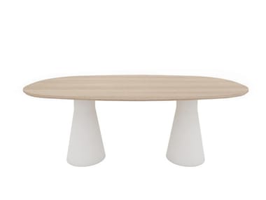 REVERSE CONFERENCE ME5010 - Oval oak meeting table by Andreu World