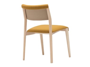 RIZO SI2040 - Solid wood chair with integrated cushion by Andreu World