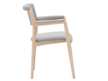 RIZO SO2041 - Solid wood chair with integrated cushion by Andreu World