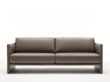 ROLF BENZ 009 CARA - 3 seater leather sofa by Rolf Benz