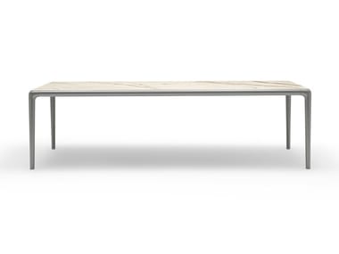 ROLF BENZ 250 YOKO - Rectangular garden table with Calacatta marble by Rolf Benz