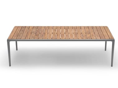 ROLF BENZ 250 YOKO - Rectangular garden table with teak top by Rolf Benz