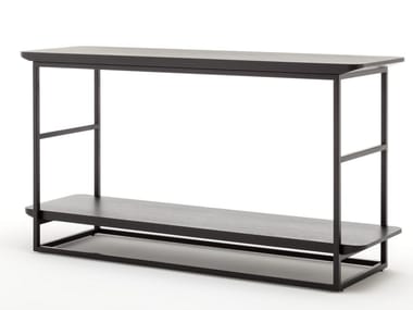 ROLF BENZ 987 - Rectangular wooden high side table by Rolf Benz