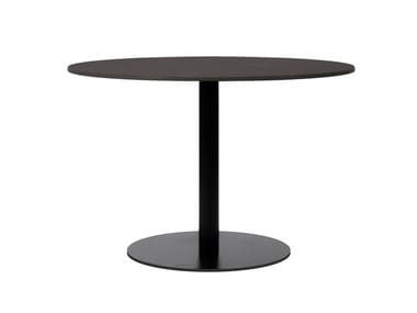 RONDA - Round steel and wood garden table by Vincent Sheppard