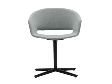 RONDA SO0465 - Swivel upholstered chair with 4-spoke base by Andreu World