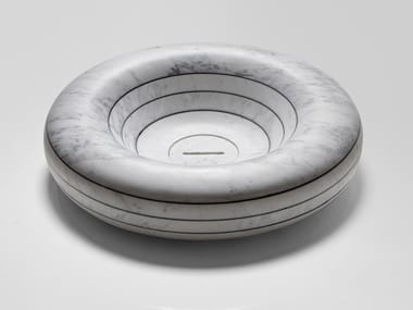 Rigati - Countertop round marble washbasin by Antonio Lupi Design