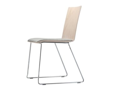 S 182 SPST - Sled base plywood chair by Thonet