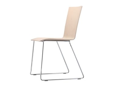 S 182 ST - Sled base stackable chair by Thonet