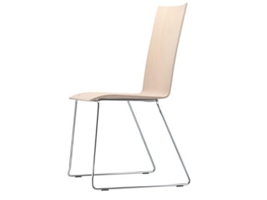 S 184 ST - Sled base chair with armrests by Thonet