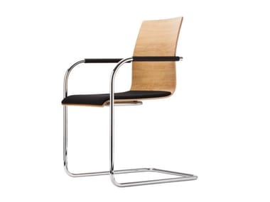 S 53 SPF - Cantilever chair with armrests by Thonet