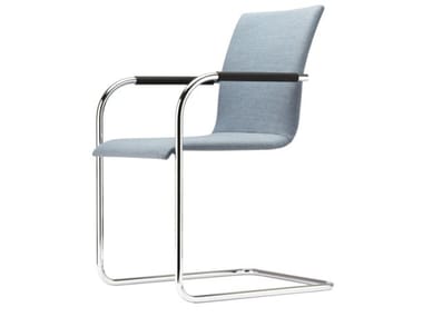 S 55 PF - Cantilever upholstered chair with armrests by Thonet