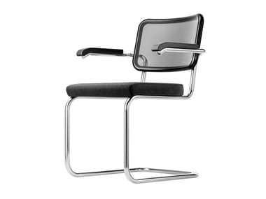 S 64 SPVN - Cantilever upholstered mesh chair by Thonet