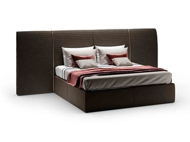 SAN MARCO - Leather double bed by Reflex