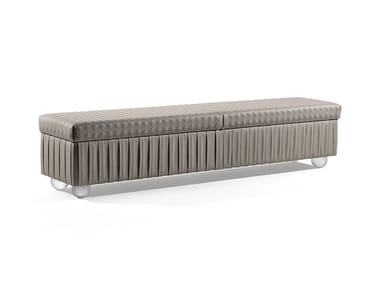 SAN MARCO - Storage upholstered leather bench by Reflex