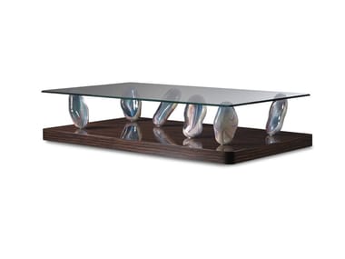 SASSI - Rectangular glass coffee table by Reflex