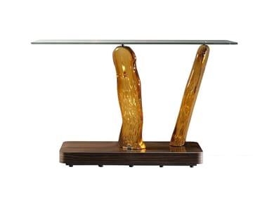 SASSI - Rectangular glass console table by Reflex