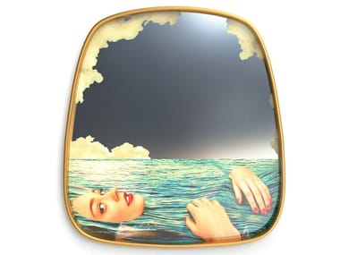 SEA GIRL - Framed wall-mounted mirror (Request Info)