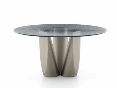 SENTEI - Round glass table by Ditre Italia