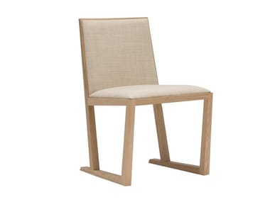 SERENA SI1344 - Sled base upholstered oak chair by Andreu World