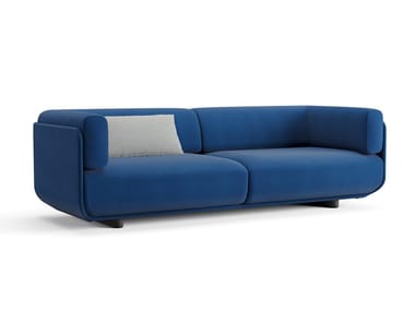 SHAAL - 3 seater fabric and leather sofa by Arper