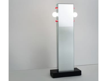 SHIBAM 2 - Rectangular mirror with integrated lighting by Glas Italia