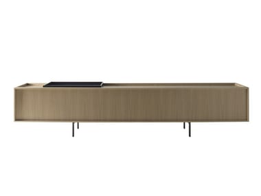 LOCHNESS - Wood veneer sideboard with doors by Cappellini