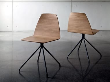 SILA TRESTLE - Trestle-based multi-layer wood chair by Sovet Italia