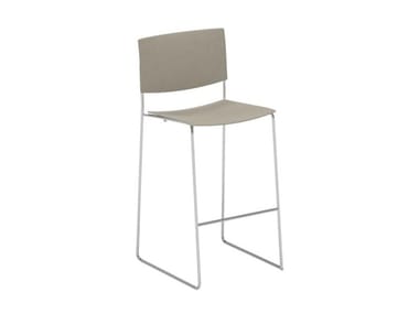 SIT BQ1203 / BQ1204 - Stackable sled base technopolymer stool with footrest by Andreu World