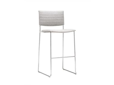 SIT BQ1203 / BQ1204 - Upholstered stackable sled base stool by Andreu World