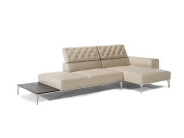 SKYLINE - Upholstered recliner sofa with chaise longue by Natuzzi Italia