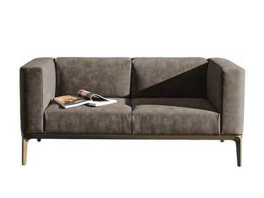 SLIM - Sectional 2 seater leather sofa by Sovet Italia