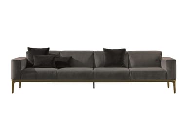 SLIM - Sectional 4 seater fabric sofa by Sovet Italia